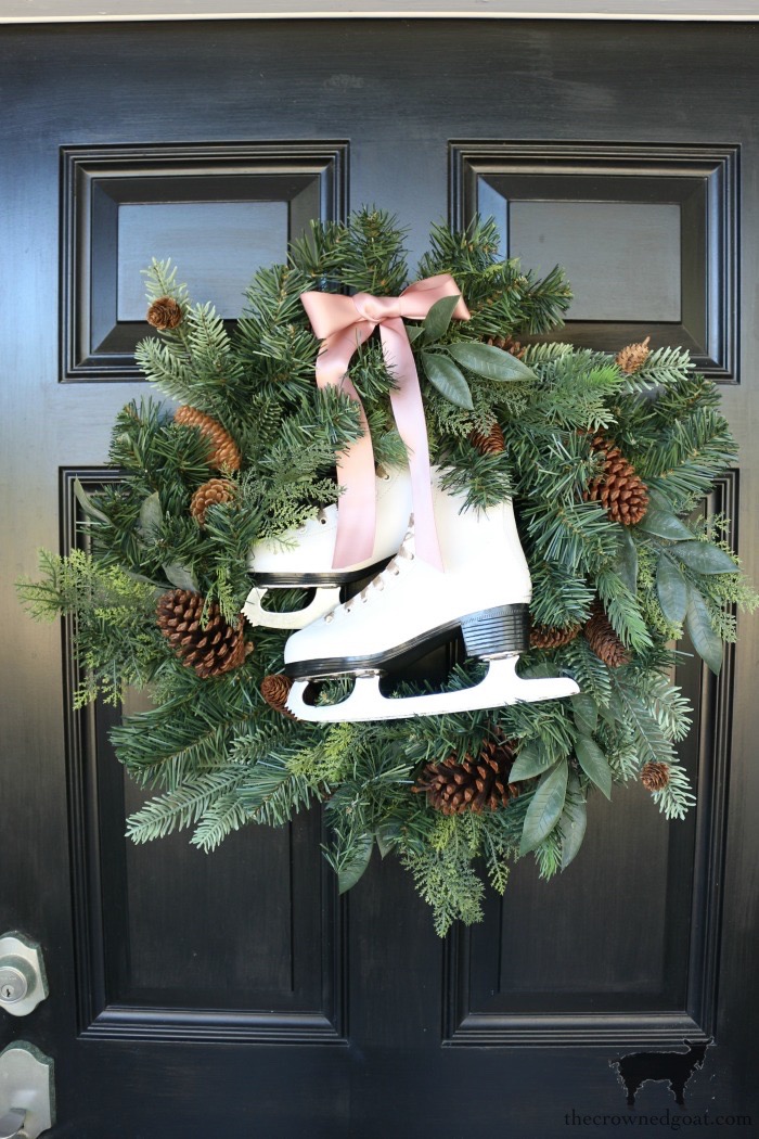 DIY Ice Skate Wreath